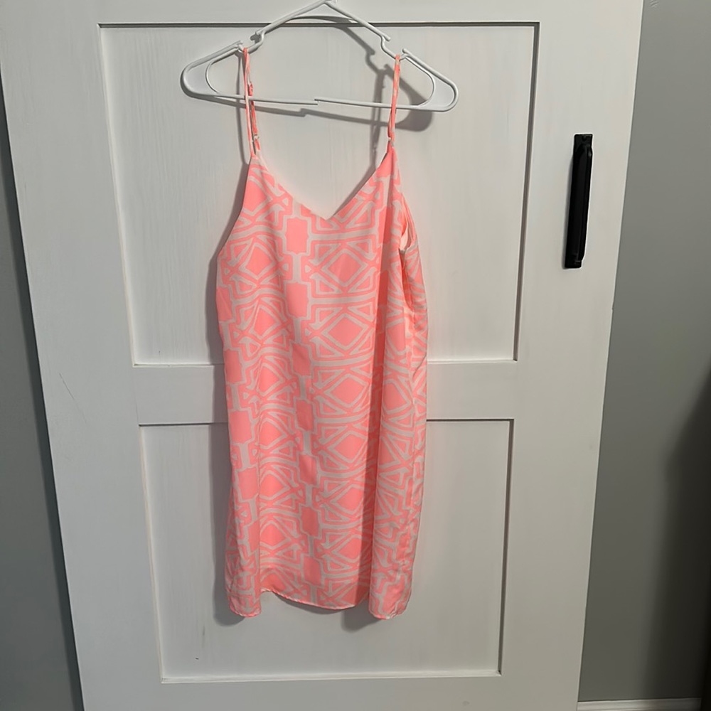 Pink spaghetti strap dress - size medium